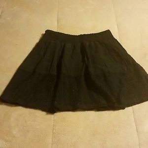 Black mini skirt